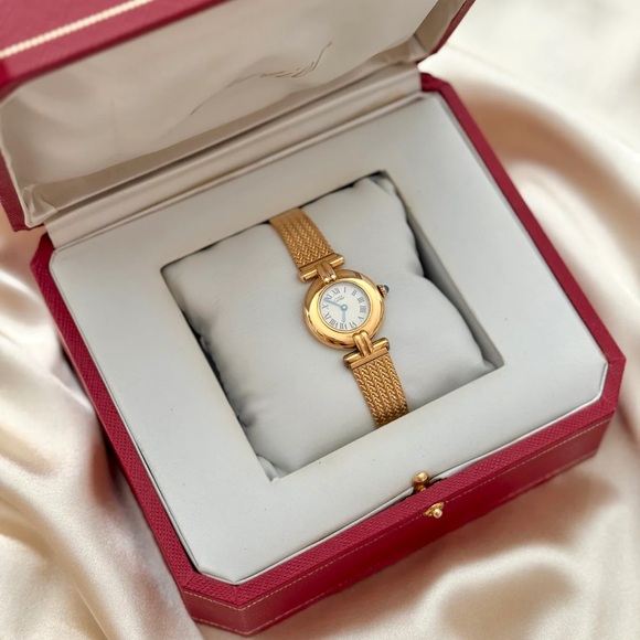Cartier Accessories - AUTHENTIC VINTAGE CARTIER GOLD WATCH - WITH BOX